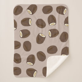 Coconut Pattern Sherpa Deken