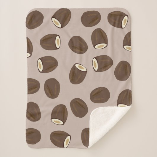 Coconut Pattern Sherpa Deken (Voorkant)