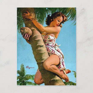 Coconut Pin Up Briefkaart