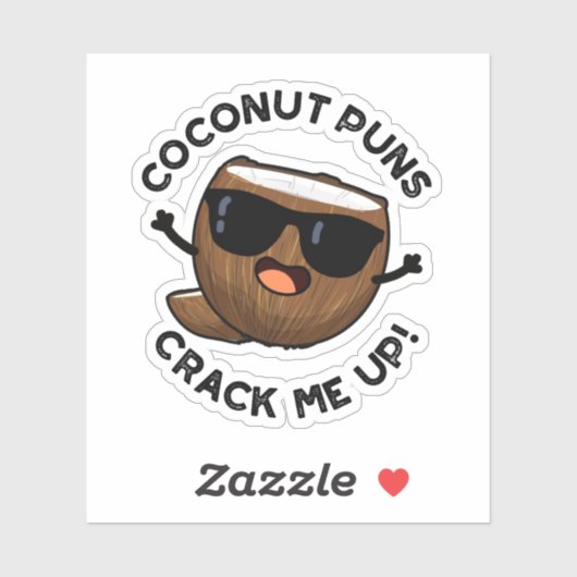 Coconut Puns haalt me op schamel. Sticker (Vel)