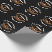 Coconut Puns zet me op schamele fruitpun Dark BG Cadeaupapier (Hoek)