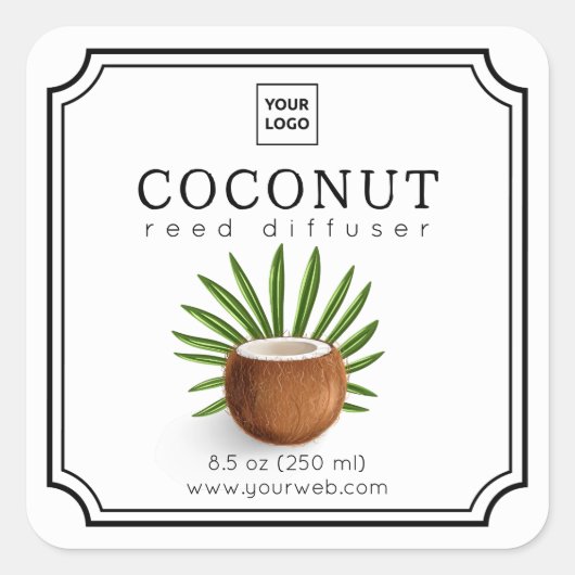 Coconut Reed Diffuser Label (Voorkant)