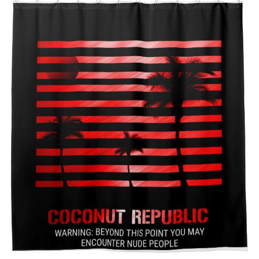 Coconut Republic Warning: Douchegordijn (Voorkant)