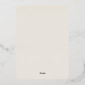 Coconut + Roos | Minimalistisch Script Bruidsdouch Folie Uitnodiging (Achterkant)