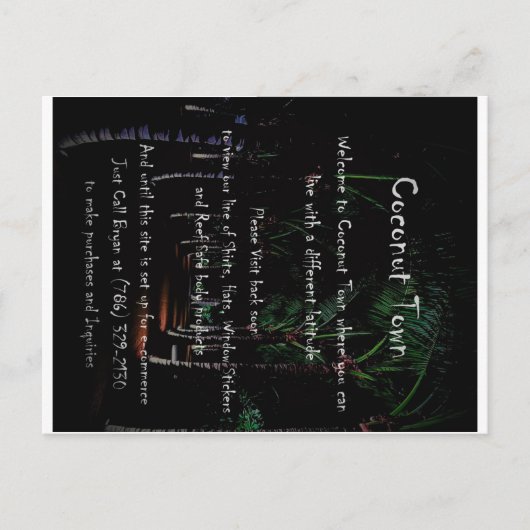 COCONUT TOWN BRIEFKAART (Voorkant)