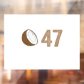 Coconut Tree Campaign Slogan 47 Kamala Verklaring  Raamsticker (Vel 2)
