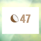 Coconut Tree Campaign Slogan 47 Kamala Verklaring  Raamsticker (Vel 3)