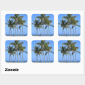 Coconut Trees Vierkante Sticker (Vel)