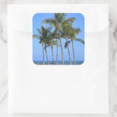Coconut Trees Vierkante Sticker (Tas)