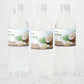Coconut Tropical Waterfles Etiket (Flessen)