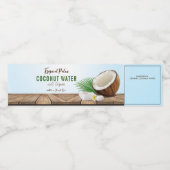 Coconut Tropical Waterfles Etiket (Enkel label)