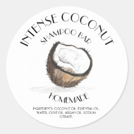 Coconut Vanilla Homemade Ingrediënten Typografie C Ronde Sticker