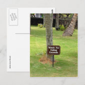 Coconuts Hawaii-waarschuwingsbord Briefkaart (Voorkant / Achterkant)