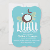 Coconuts Luau Tropical Birthday Party Kaart (Voorkant)