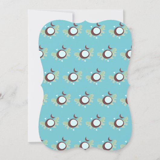 Coconuts Luau Tropical Birthday Party Kaart (Achterkant)