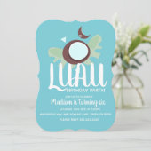 Coconuts Luau Tropical Birthday Party Kaart (Staand voorkant)