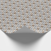 Coconuts on Grunge Stripes Pattern Cadeaupapier (Hoek)