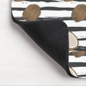 Coconuts on Grunge Stripes Pattern Muismat (Hoek)