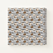 Coconuts on Grunge Stripes Pattern Notitieboek (Achterkant)