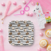 Coconuts on Grunge Stripes Pattern Papieren Bordje (Feest)
