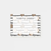 Coconuts on Grunge Stripes Pattern Post-it® Notes (Voorkant)