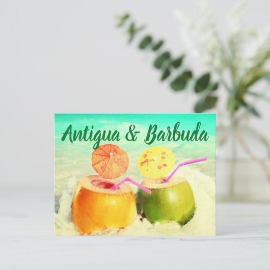 Coconuts van Antigua en Barbuda Briefkaart (Staand voorkant)