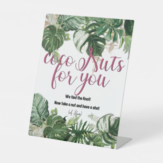 CocoNuts voor je voetsporen Reclamebord Met Voetstuk (Voorkant)