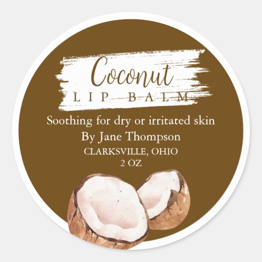 Coconutzalf / balsem / Zeep Label (Voorkant)