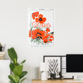 Cocorico  Advertisement - Rode Bloemen Poster (Thuiskantoor)