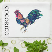 CoCORICO Red Rooster Kitchen Towel Theedoek (Gevouwen)