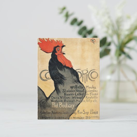 Cocorico - Steinlen Briefkaart (Staand voorkant)