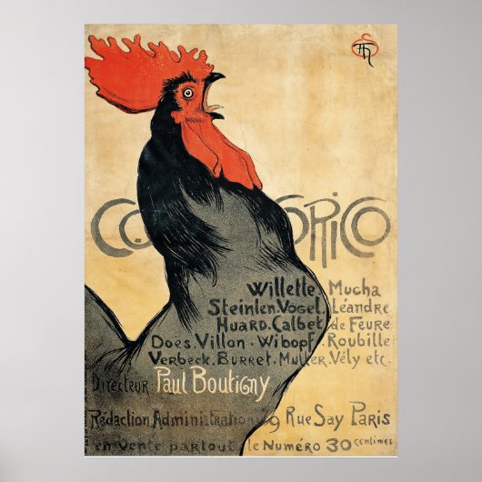 Cocorico - Steinlen Poster (Voorkant)