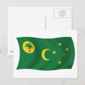 Cocos-eilanden Vlag Postkaart (Voorkant / Achterkant)