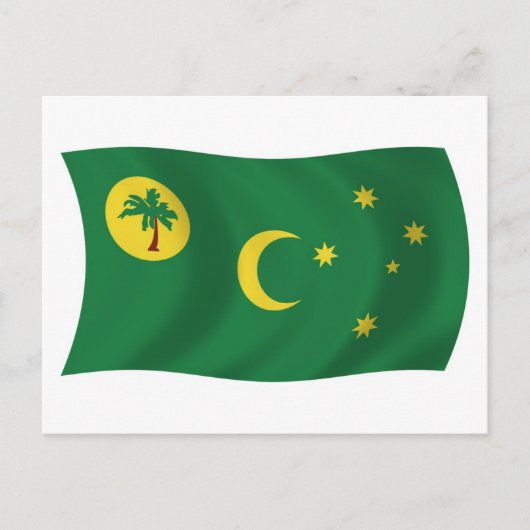 Cocos-eilanden Vlag Postkaart (Voorkant)