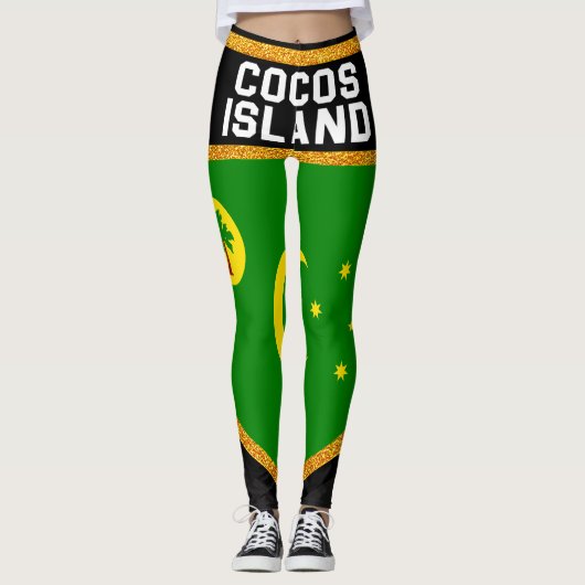 Cocos Island Flag Leggings (Voorkant)