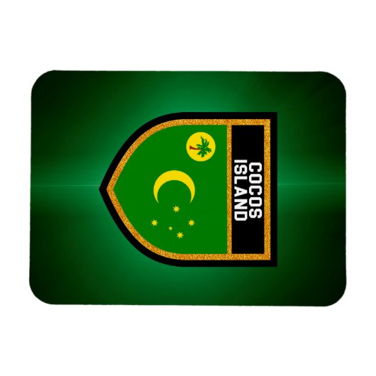 Cocos Island Flag Magneet (Horizontaal)