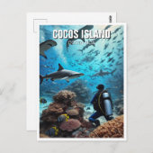 Cocos Island Scuba Diver Briefkaart (Voorkant / Achterkant)