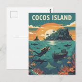 Cocos Island Scuba Diver Briefkaart (Voorkant / Achterkant)