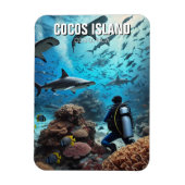 Cocos Island Scuba Diver Magneet (Verticaal)