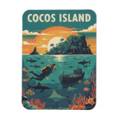 Cocos Island Scuba Diver Magneet (Verticaal)