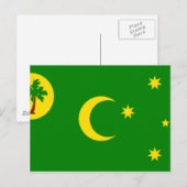 Cocos (Keeling)-eilanden, vlag CC Briefkaart (Voorkant / Achterkant)