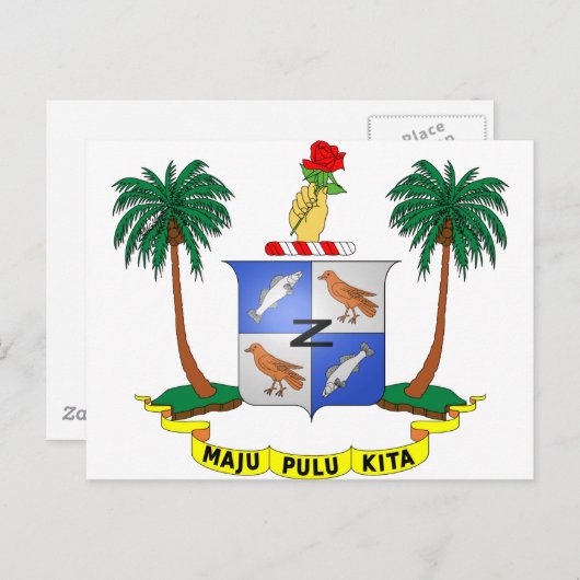 Cocos (Keeling) Islands Coat of arms CC Briefkaart (Voorkant / Achterkant)