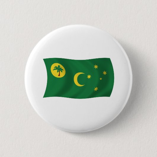 Cocoseilanden Vlag Knop Ronde Button 5,7 Cm (Voorkant)