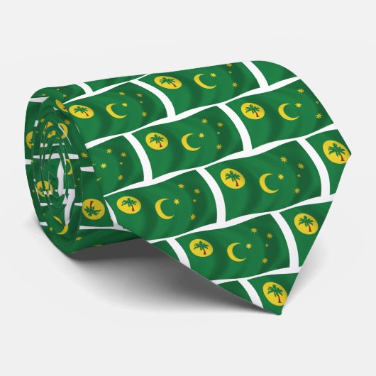 Cocoseilanden Vlag Stropdas (Opgerold)