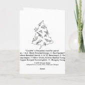 Cocotte kerstboom feestdagen kaart (Achterkant)