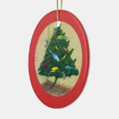Cocotte kerstboom keramisch ornament (Links)