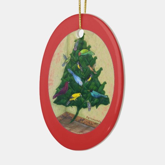 Cocotte kerstboom keramisch ornament (Links)