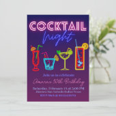 Coctail Night - Neon Drink Kaart (Staand voorkant)