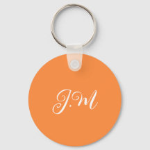 Coctail Party Oranje effen kleur monogram initiale