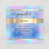 Coctail Pub Wine Restaurant BARIST Logo HOLOGRAPH Vierkante Visitekaartje (Achterkant)